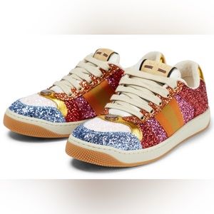 Gucci Lovelight Screener Glitter Sneakers